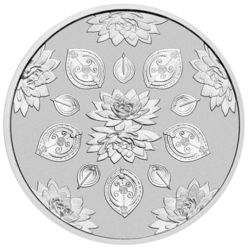 0 03 2021 Diwali 1oz Silver Gilded Medallion Obverse HighRes