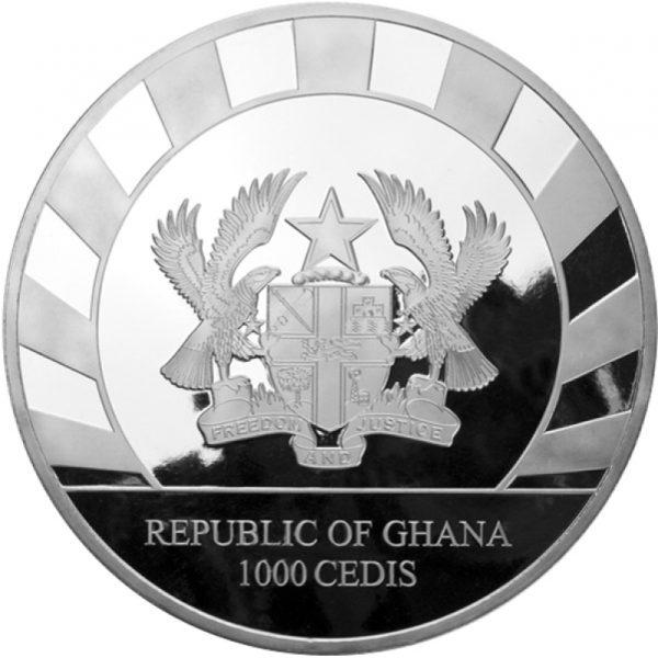 1 Kilo silver Ghana 1000 Cedis Giants of Ice Age 2020 999 b2