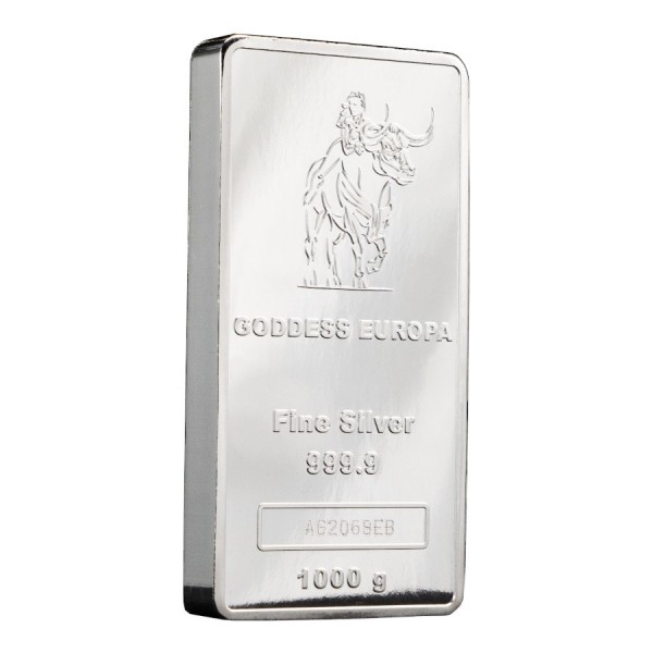 1 kg goddess europa silver coin bar reverse