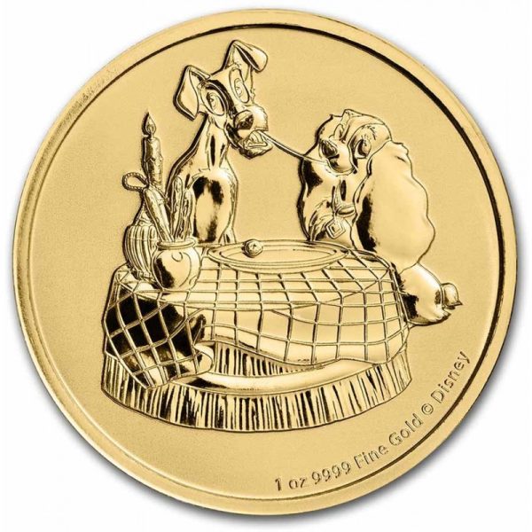 1 oz gold disney the lady and the tramp 2022 250 bu