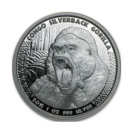 1 oz silver gorilla congo 2015