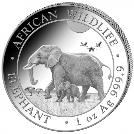 1 oz silver somalia elephant 2022 shillings 100