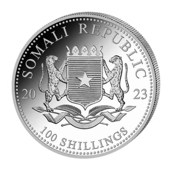 1 oz silver somalia elephant 2023 shillings 100 1