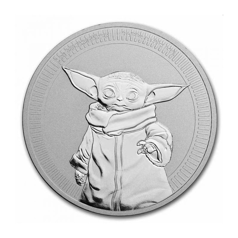 1 oz silver star wars 2021 baby yoda 2 bu