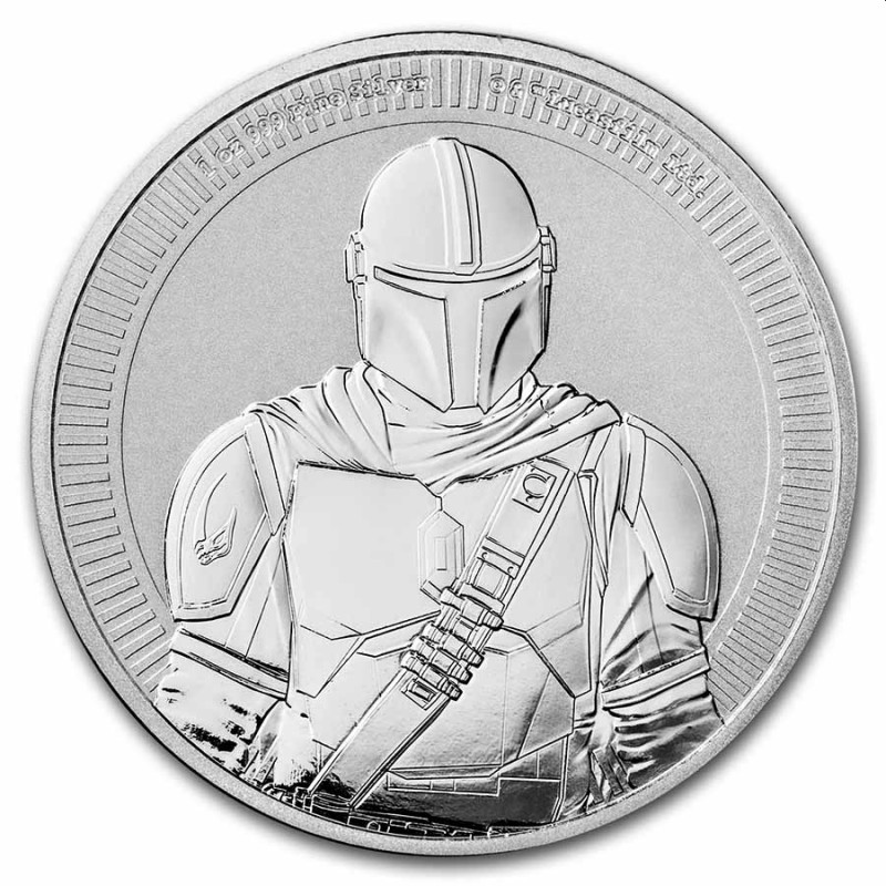 1 oz silver star wars 2021 the mandalorian 2 bu