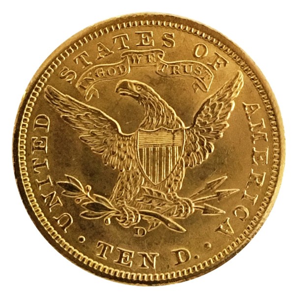 10 liberty gold eagle back