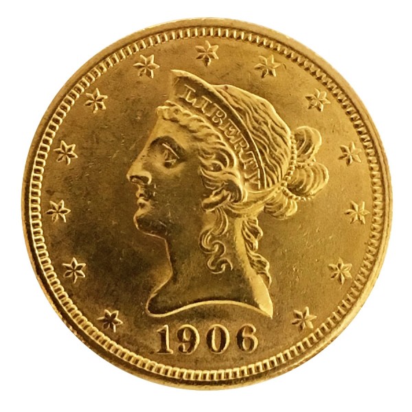 10 liberty gold eagle front