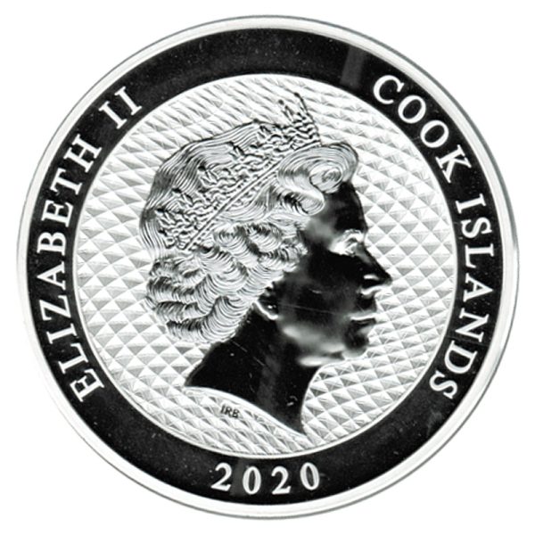 1kg 2020 cook islands munt zilver achter