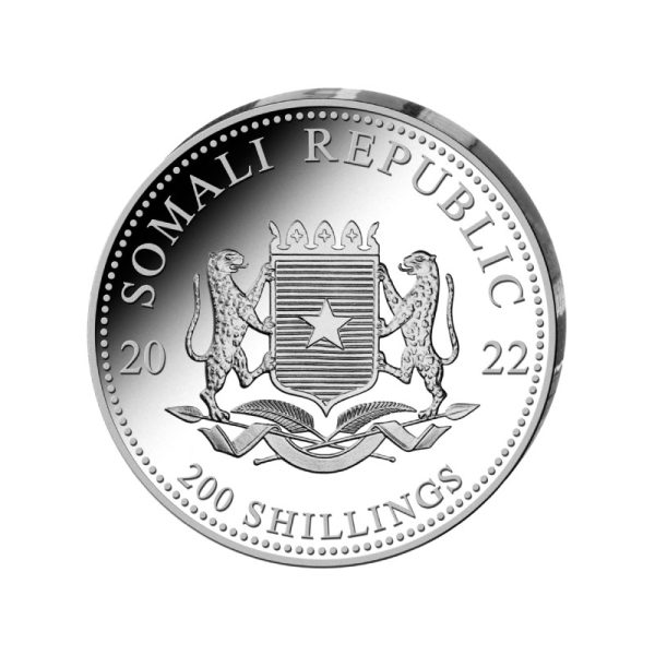 2 oz silver elephant 2022 somalia 200 shillings 1