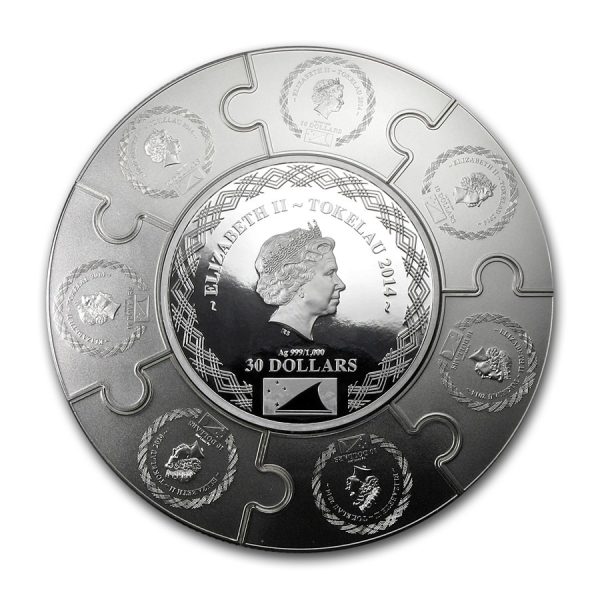 2014 tokelau 1 kilo silver 100 apostle james proof 83841 Rev