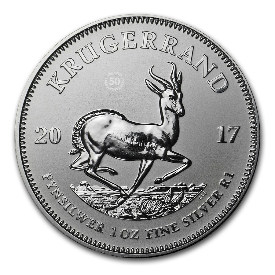 2017 south africa 1 oz silver krugerrand premium bu 105155 Slab