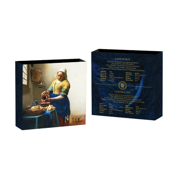 2019 1oz niue the milkmaid johannes vermeer treasures of world painting coin box