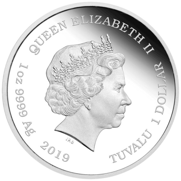 2019 1oz tuvalu silver lisa simpson coin back