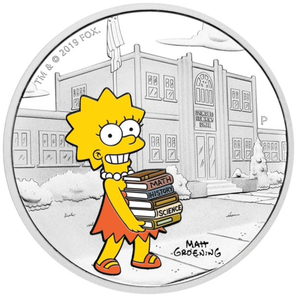 2019 1oz tuvalu silver lisa simpson coin front 1