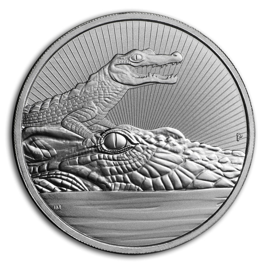 2019 2oz 2 aud australian silver crocodiles piedfort coin pre sale 2692 p