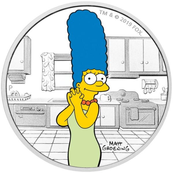 2019 silver 1oz tuvalu marge simpson proof coin