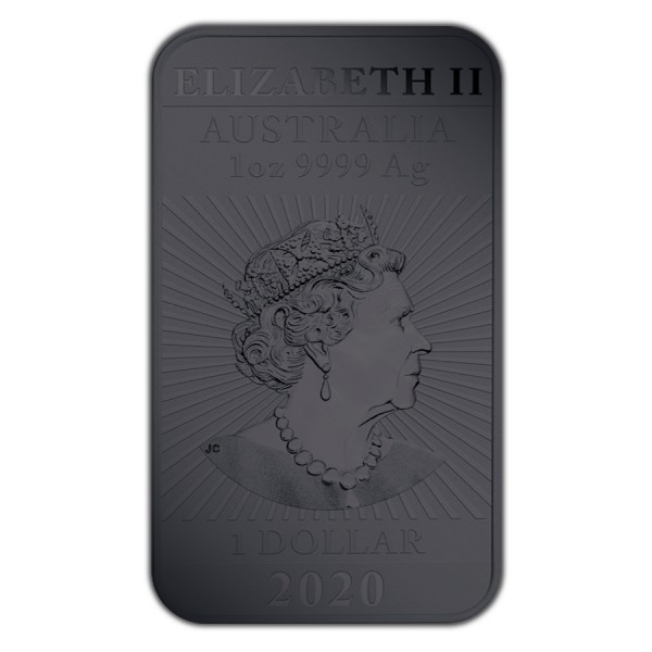 2020 1 oz 1 aud australia 9999 fine silver rectangle dragon coin bar verse burning