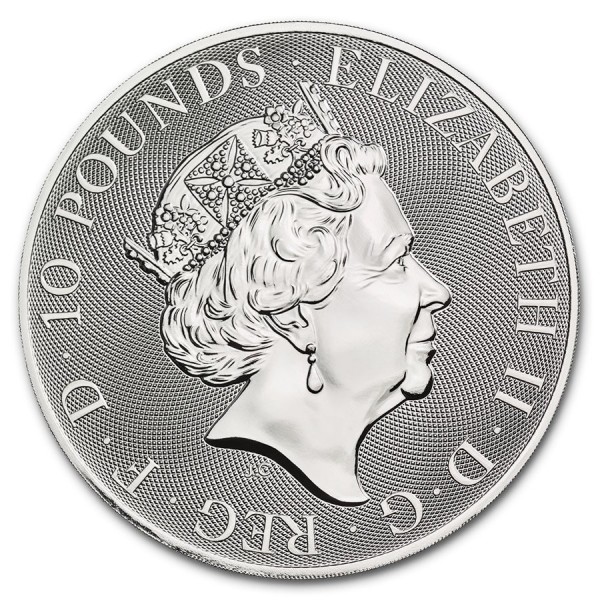 2020 10oz valiant fine silver coin uk british royal mint obverse