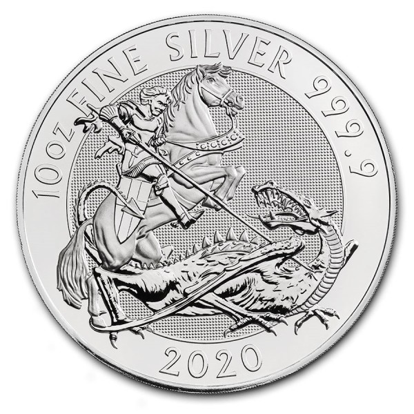 2020 10oz valiant fine silver coin uk british royal mint reverse