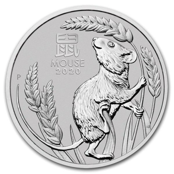 2020 1oz platinum australia lunar series mouse iii coin