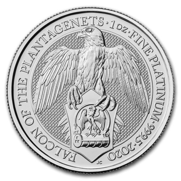 2020 1oz platinum falcon queens beasts coin