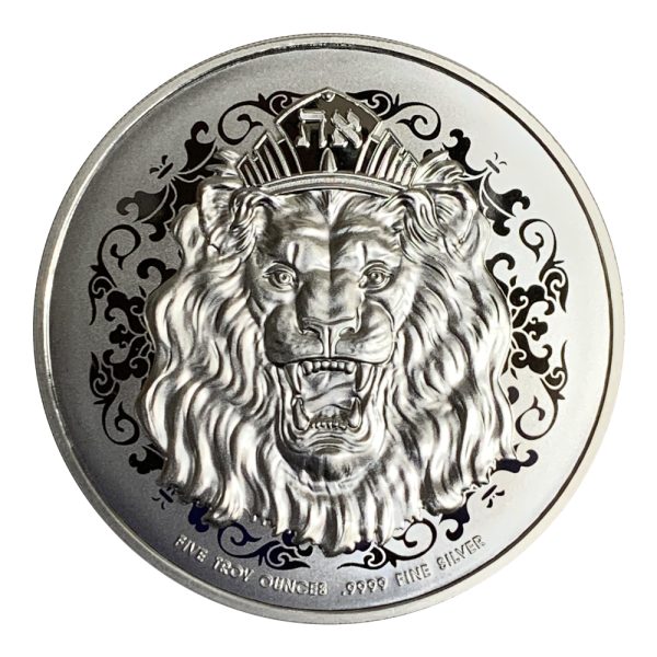 2020 5 oz roaring lion silver coin high reliefI