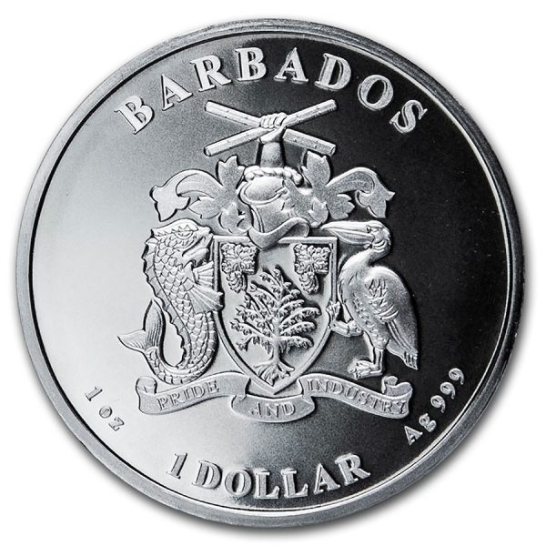 2020 barbados 1 oz silver caribbean seahorse bu 208800 obv