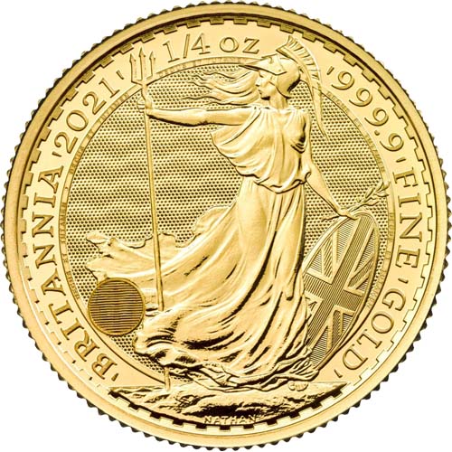 2021 1 4 oz British Gold Britannia Coin obv