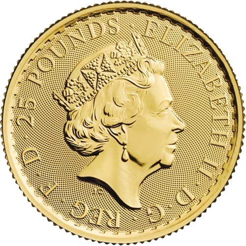 2021 1 4 oz British Gold Britannia Coin rev