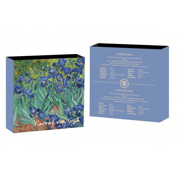 2021 1 oz niue world painting irises box