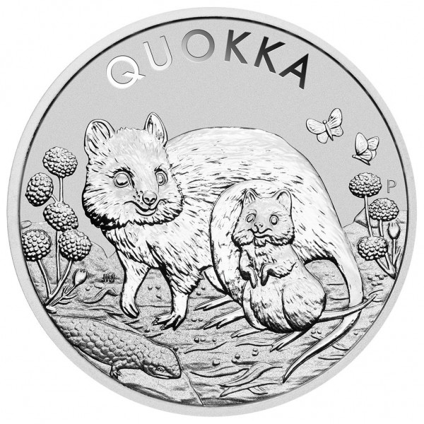 2021 1 oz silver australian quokka rev