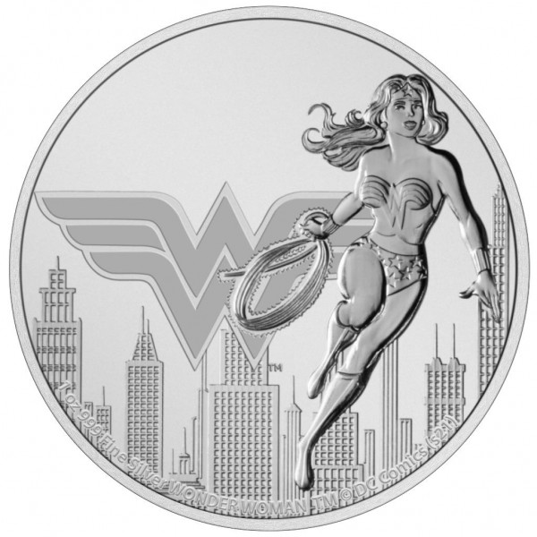 2021 1 oz silver niue wonder woman bu rev