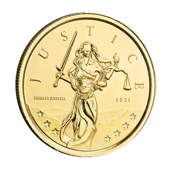 2021 Gibraltar Lady Justice 1 oz Gold Coin 03