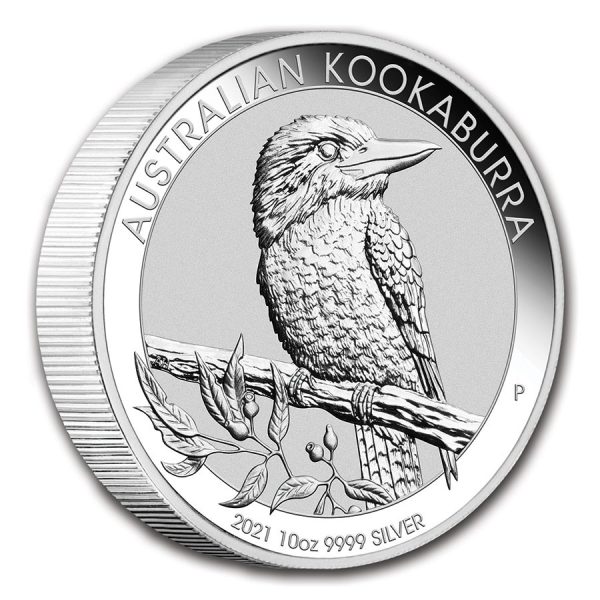 2021 australia 10 oz silver kookaburra bu 218832 rev
