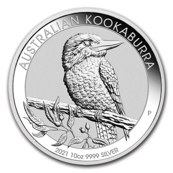 2021 australia 10 oz silver kookaburra bu 218832 slab