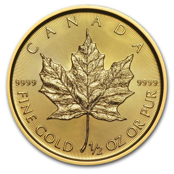 2021 canada 1 2 oz gold maple leaf bu 224957 slab