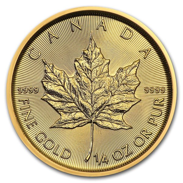 2021 canada 1 4 oz gold maple leaf bu 224958 slab