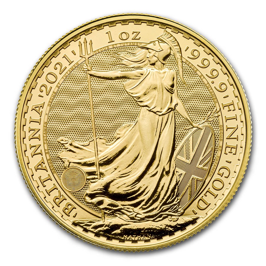 2021 great britain 1 oz gold britannia bu coin 219229 slab