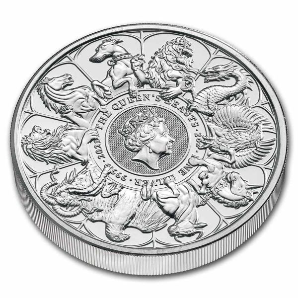2021 great britain 2 oz silver queens beasts collector coin 232033 rev