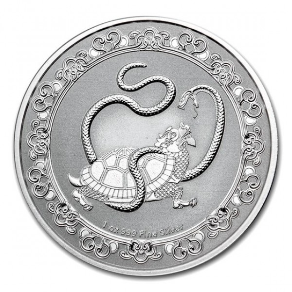 2021 niue 1 oz silver celestial animals the black turtle front