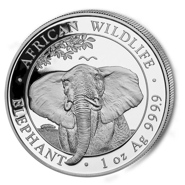 2021 somalia 1 oz silver elephant bu 216933 obv