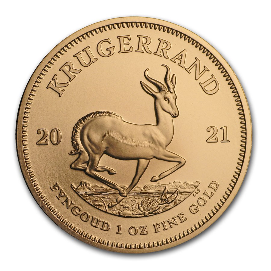 2021 south africa 1 oz gold krugerrand bu 225346 obv