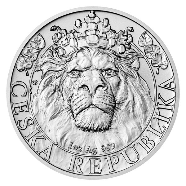 2022 1 oz silver czech lion rev bu