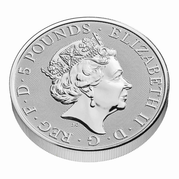 2022 2 oz silver uk lion of england obs
