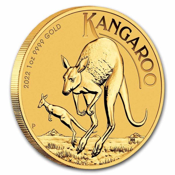 2022 australia 1 oz gold kangaroo bu 241955 rev