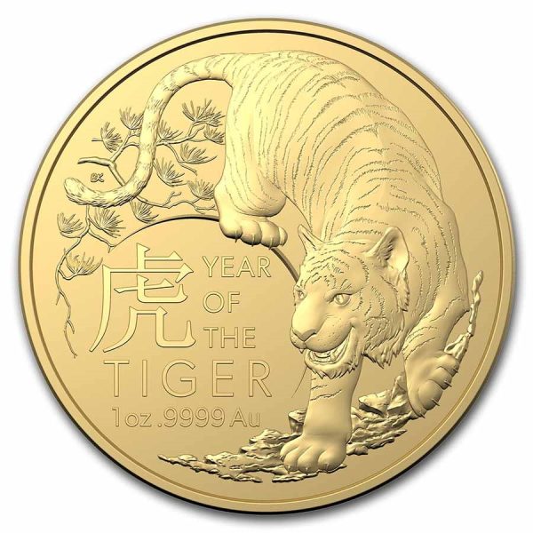 2022 australia 1 oz gold lunar year of the tiger bu 241428 slab