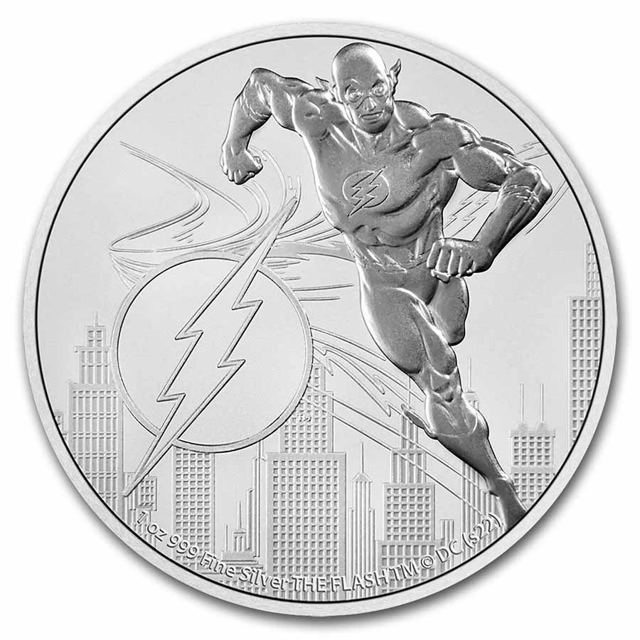 2022 niue 1 oz silver 2 dc comics justice league the flash 254071 slab