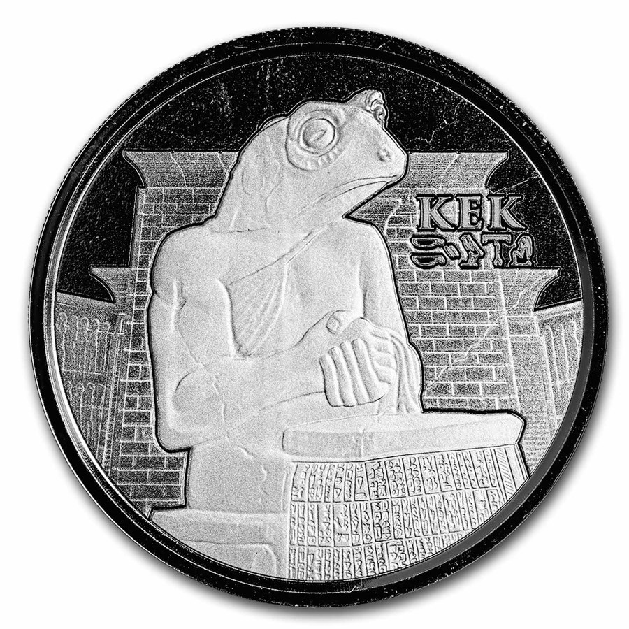 2022 republic of chad 1 oz silver kek god of chaos bu 277582 slab