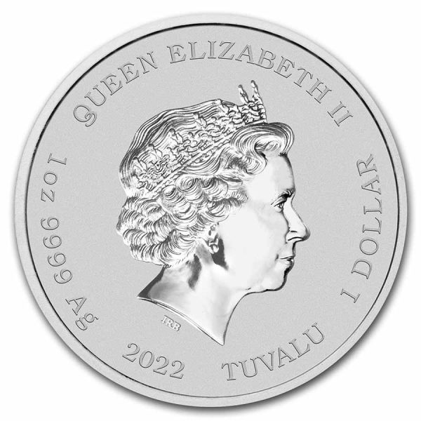 2022 tuvalu 1 oz silver the simpsons bart simpson bu 253625 obv