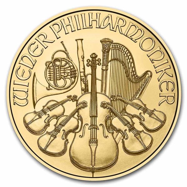 2023 1 oz austrian gold philharmonic coin bu 256263 slab